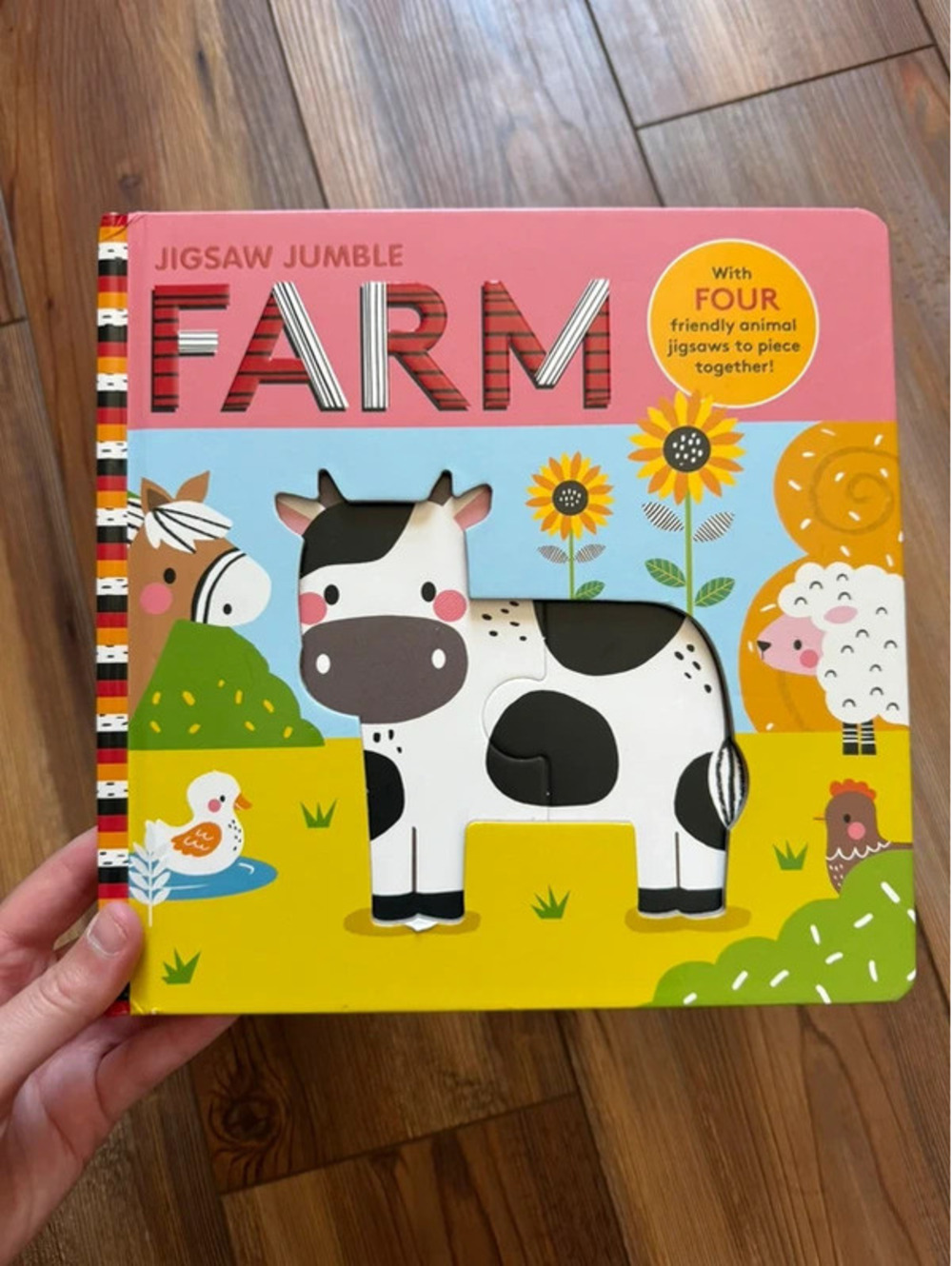Farm book with puzzles